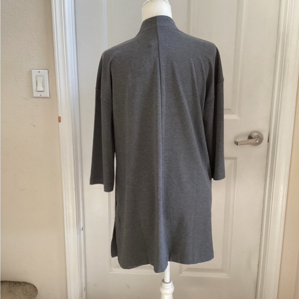 J. Jill Charcoal Heather Cardigan M - Picture 4 of 7